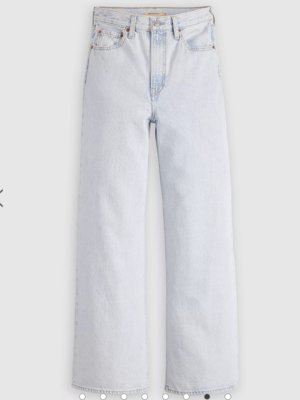 NWT Levi’s Ribcage Wide Leg Jeans Light Wash - Picture 6 of 15